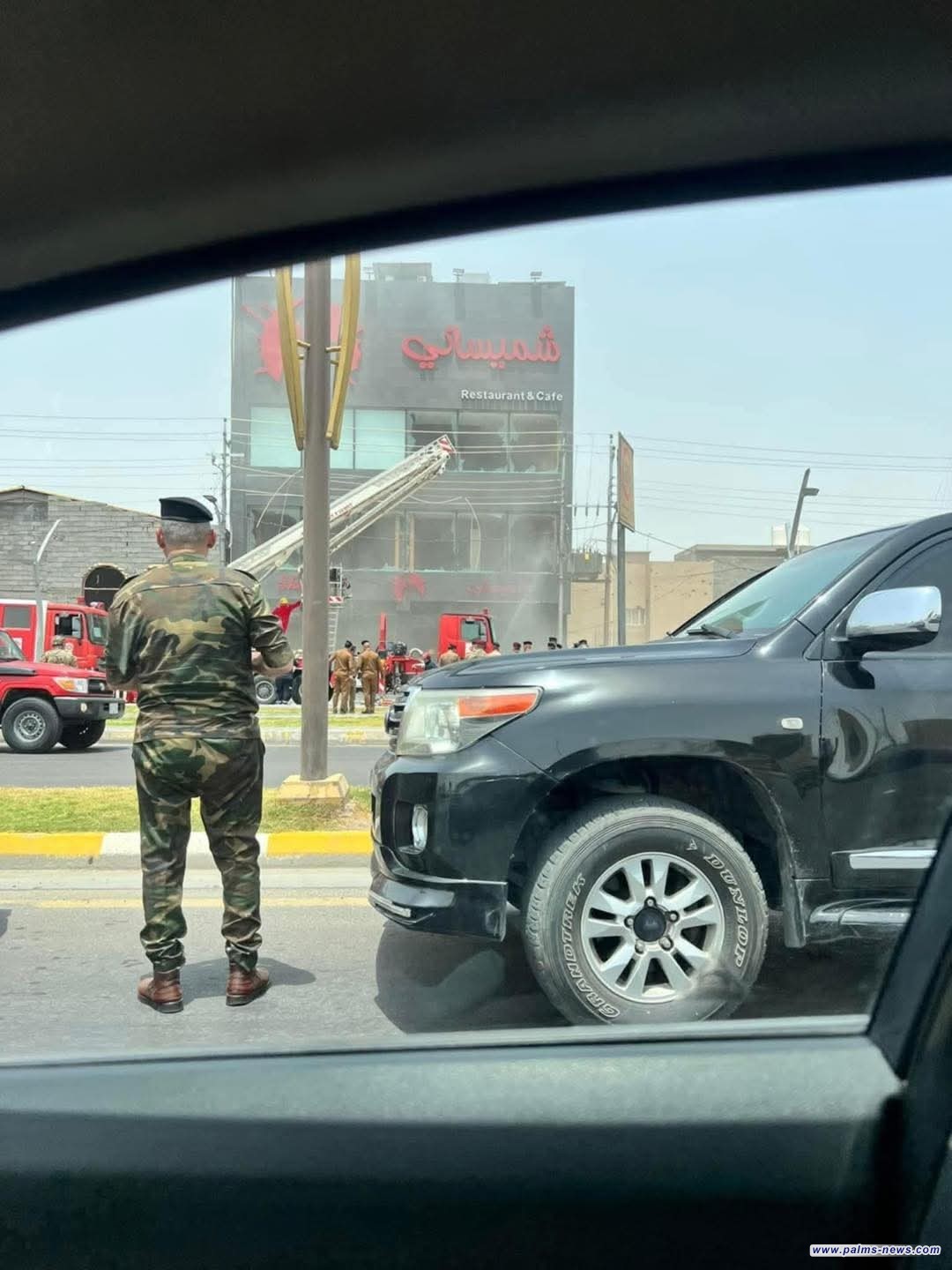 اندلاع حريق في عمارة شميساني في الفلوجة